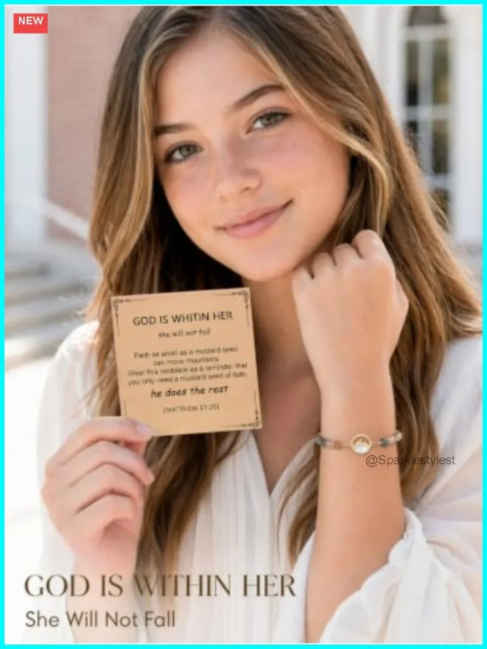 Mustard Seed Bracelet 316L Stainless Steel Charm Christian Gift for Girls